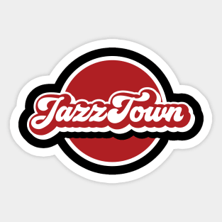 Jazz Town Vintage Style Design Sticker